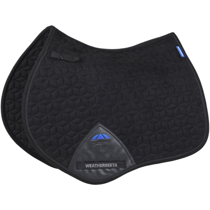 2026 WeatherBeeta Suede Elite Air-Tec Jump Shaped Saddle Pad 1030347 - Black
